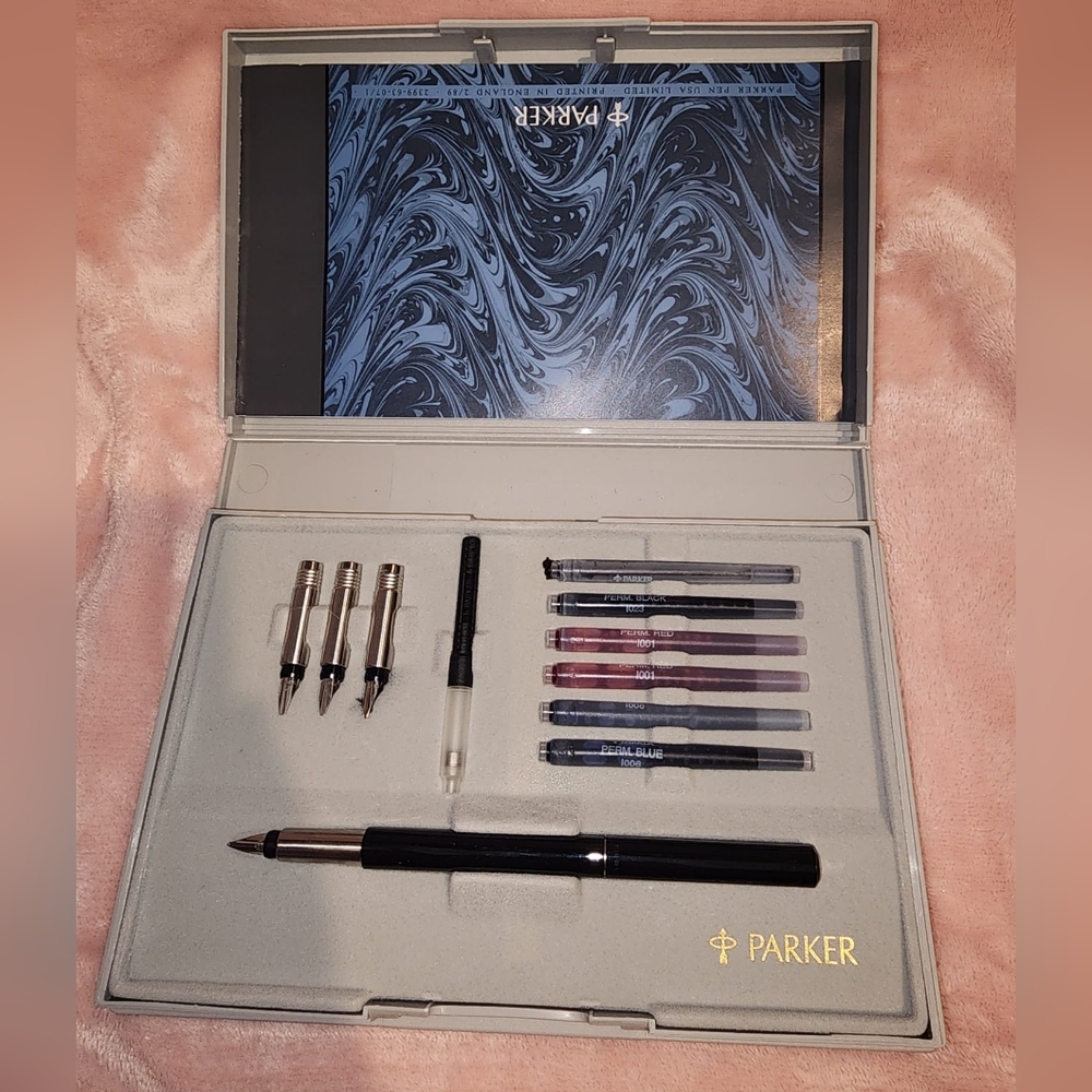 Parker Black Fountain Pen Set